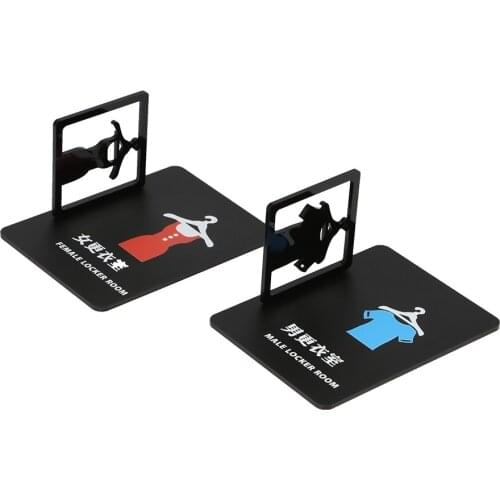 Room Acrylic Locker Signage Wall Sign Sticker Dressing Room Wall Door Sign Plate Male Female Indicator Board Custom Acrylic 3d