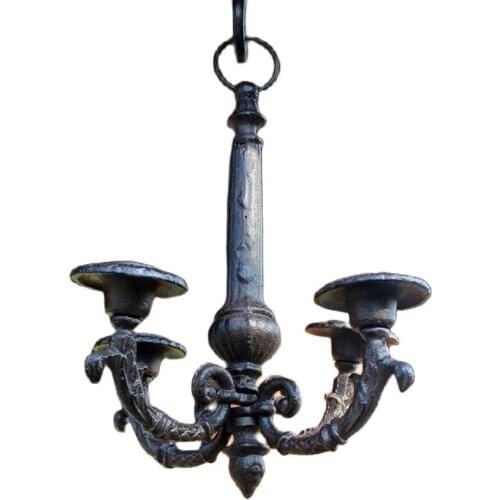 Creative Retro Hanging Candlestick Metal 4 Arm Candle Holders Romantic Candlelight Dinner Courtyard Props Restaurant Decor FC406