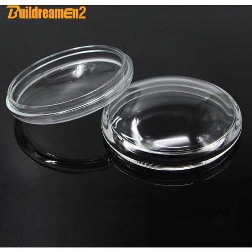 Buildreamen2 2 Pieces 90mm Round Transparent Glass Lens Car Fog Light Cover For Honda Accord Pilot CR-V City Fit CR-Z Insight