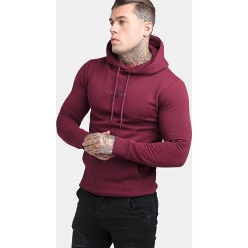 SikSilk Burgundy Mens Sweatshirt