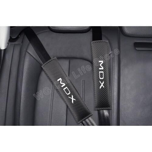 Car Seat Belt Cover For Acura Mdx PU Leather Safety Belt Covers Shoulder Pad Car Accessories Interior