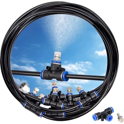 Outdoor Misting Cooling Kit Nebulizer Watering Irrigation Water Spray Set Wet Fog Humidification
