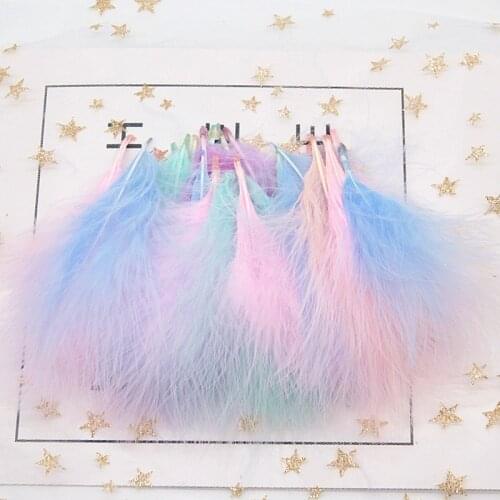 Turkey Feathers 4-6 Inches 10-15cm Chicken Plumes Turkey Marabou Feathers for Carnival Halloween Christmas DIY Craft Decor