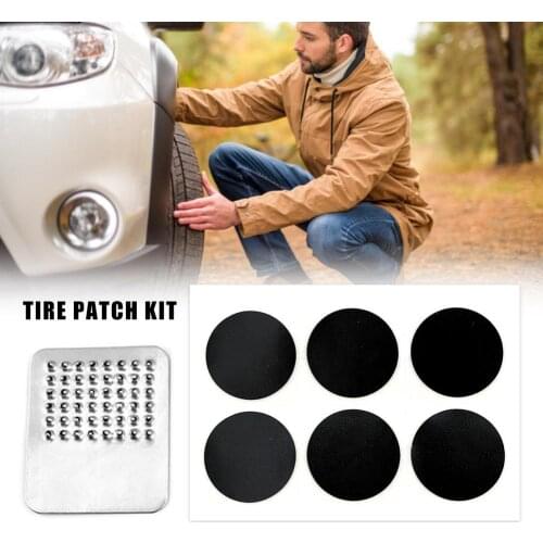 Bike Tire Patch Kit Bike Inner Tire Repair Patch Round Bicycle Bike Tire Tyre Rubber Patch Piece Cycling Puncture Repair Tools