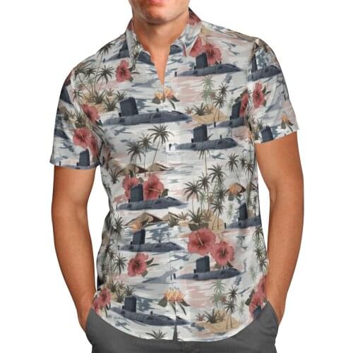 Submarine 3D Beach Breathable Hawaii Summer 2021 Shirt Short Sleeve Shirt Streetwear Oversized Chemise Hombre Blusa Masculina-36
