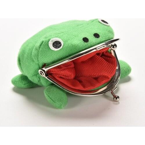 1PC Cute Purse Coin holder Wallet Anime Cartoon Frog Wallet Coin Purse Manga Flannel Wallet