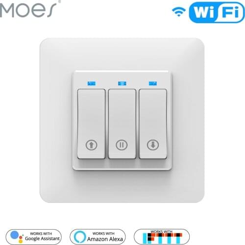 WiFi Smart Curtain Switch Tuya Smart Life App Remote Control Motorized Curtain Motor Roller Blinds,Works with Alexa Google Home