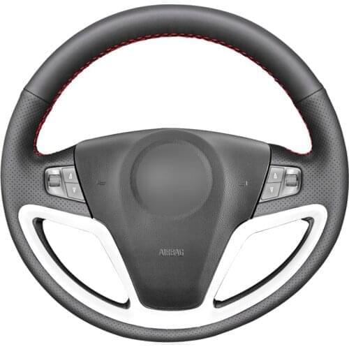 Hand-stitched Black PU Faux Leather Car Steering Wheel Cover for Opel Antara Saturn Vue Vauxhall Antara 2006 2007 2008 2009