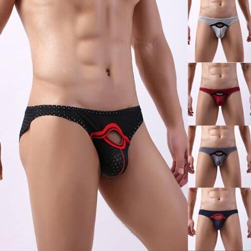 Sexy Mens Panties U Pouch Briefs Breathable Comfortable Knickers G-string Sexy Low Waist Underwear Fashion Cueca Panties