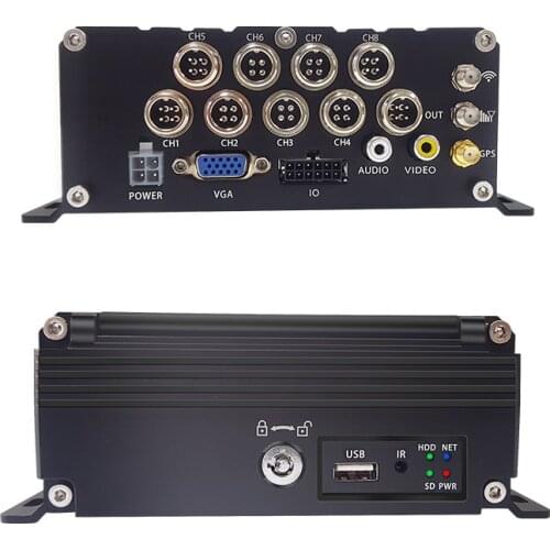 8 Channel video registrator Car DVR h265 1080P 4G GPS WIFI Mobile Truck Bus Train DVR Support 4TB HDD