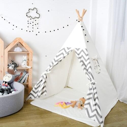 Teepee Kids Tent Toys For Children Playhouse Tipi Tent for Children Wigwam Indoor Outdoor Room Birthday Christmas Gift