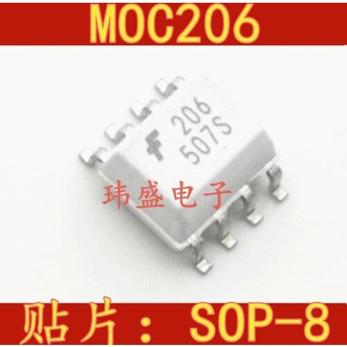 10pcs MOC206 MOC206R1M MOC206R2M 206 SOP8