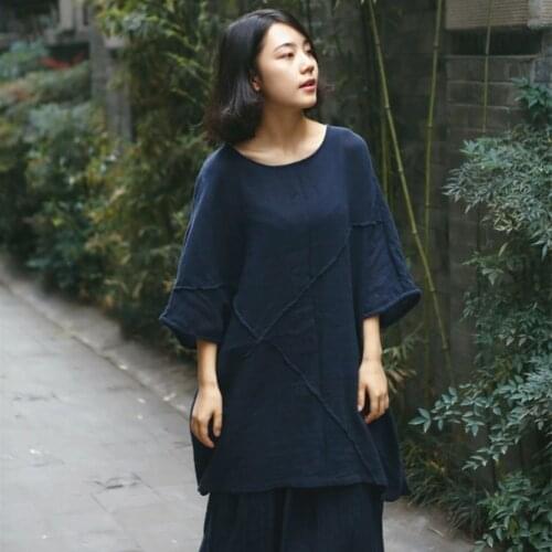 2015 Summer original design vintage linen vintage shirt