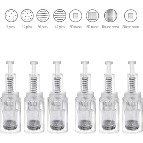 50pcs Electric Screw Derma Pen Needles 36 Nano Pin Microneedling Cartridge For Auto Microneedle Derma Pen Tattoo Needles Tip
