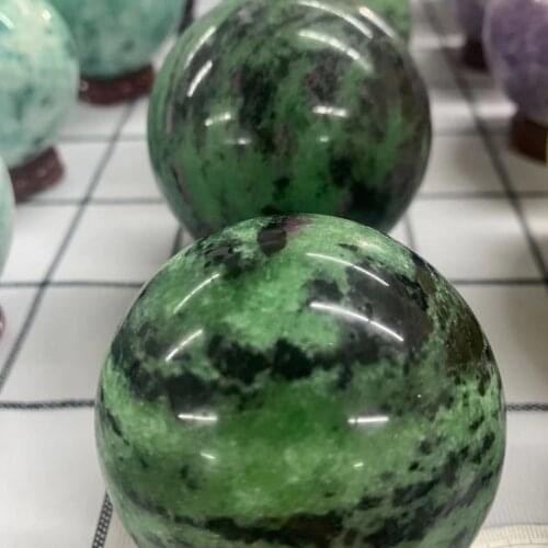 55 mm Asian rare natural quartz red green gem crystal healing ball ball home decor gift dropped