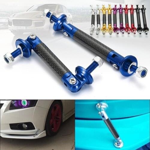 55% Dropshipping!!2Pcs Universal Car Front/Rear Frame Bumper Lip Protector Rod Support Bars Decor