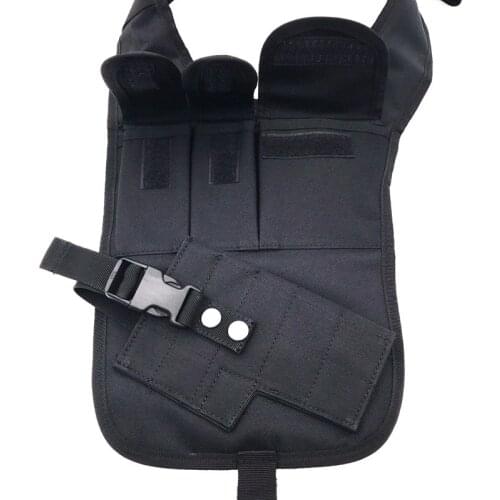 600D Nylon Tactical Military Hunting Shoulder Armpit Bag Underarm Shoulder Holster with Additional Pouch for Hunting Shooting
