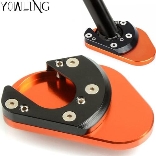 Motorcycle Accessories Parts CNC Kickstand Side Stand Extension Pad Plate Enlarge For 125 200 2012 2013 2014 2015