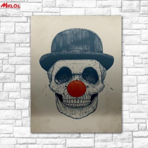 Large Wall Art Dead Clown Portrait Canvas Painting For Living Room Home Decoration Oil Painting On Canvas Wall Painting Unframed