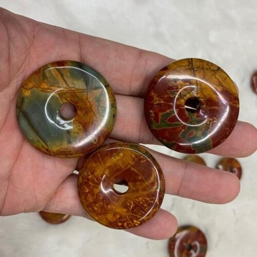 30mm 40mm donut shape Picasso jasper stone beads natural gemstone beads DIY loose beads for jewelry making wholesale