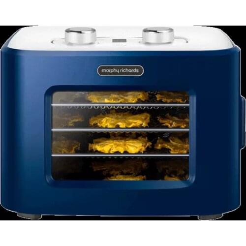 Household food dryer, fruit dryer, vegetable and fruit dryer, 4-layer capacity, stainless steel, pet snap button, light blue