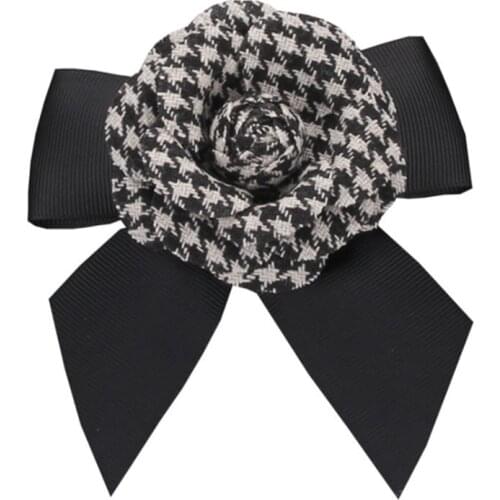 Pretty Multicolor Camellia Corsage Flower Bow Brooch for Women Bowknot Brooches Lapel Pins Famous Fashion Wedding Clips Jewelry