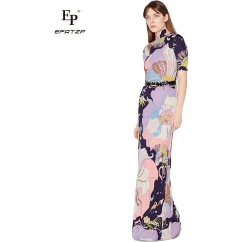 EFATZP New Womens Wear Middle East Fashion Show Loose Large Size High neck short sleeve Knitted Fashion Beautiful Dresses