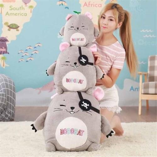 Fancytrader Lovely Hamster Plush Toys Big Soft Stuffed Anime Mouse Animals Pillow Doll for Kids Gifts 50cm 20inch