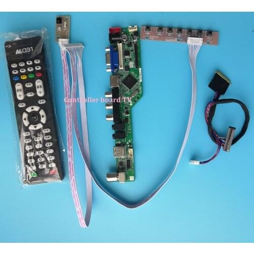 Kit for N156BGE-L11/L21/L31/L41 Panel Screen TV AV 40pin LVDS VGA remote 1366X768 USB HDMI LCD LED Controller board 15.6" driver