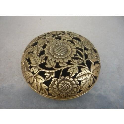 Beautiful Old Ming Dynasty Copper Incense Stove\Censer,carving penoy,with mark,best Decoration,Free Shipping