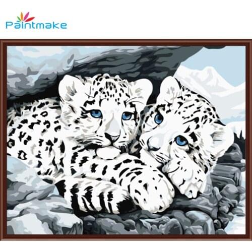 Paintmake DIY Paint By Numbers For Kids Adult Digital Oil Painting On Canvas Leopard Home Wall Art Decorative paintings