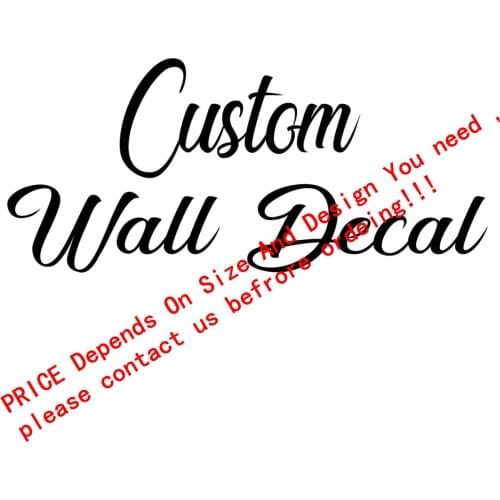 Makeyes Custom Any Decals Wall Sticker Vinyl Design Wall Mural Art Home Store Wall Decoration Personalized Your Fonts Color Q574