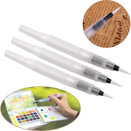 Refillable Water Paint Brush Ink Pen for Water Color Pen Calligraphy Drawing Painting Illustration Pen Office Stationery