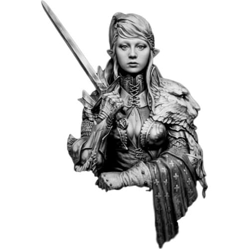 1/10 Resin Soldier Model Self-assembled Resin Atonement Soldier White Ornament Templars Model Bust A-131 Of Figure Kits Res M7A1