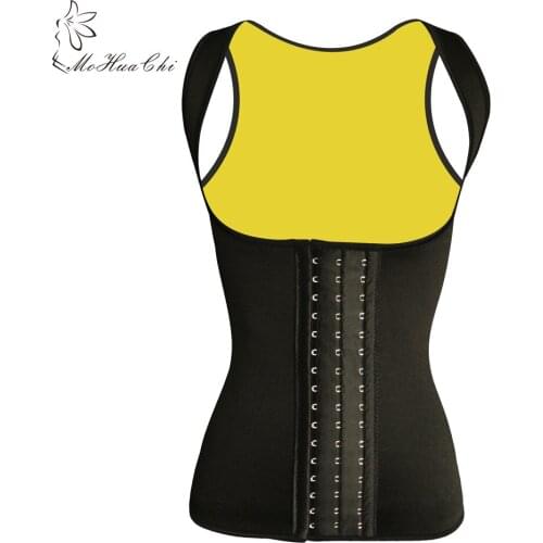 MOHUACHI Waist Trainer Corset Sexy Bustiers Tops Vest Steampunk Black Underbust Corset Plus Size Clothing For Women Neoprene