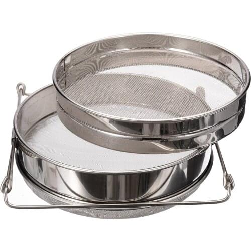 New Double Layer Honey Sieve Strainer Mesh Stainless Steel Honey Filter Strainer Reusable Beekeeping Honey Sieve Tool
