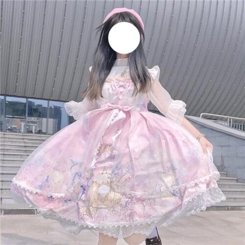 Lolita Dress Little Bear Carnival Party JSK Dress Summer fairy kei lolita cosplay gothic dress lolita princess dress