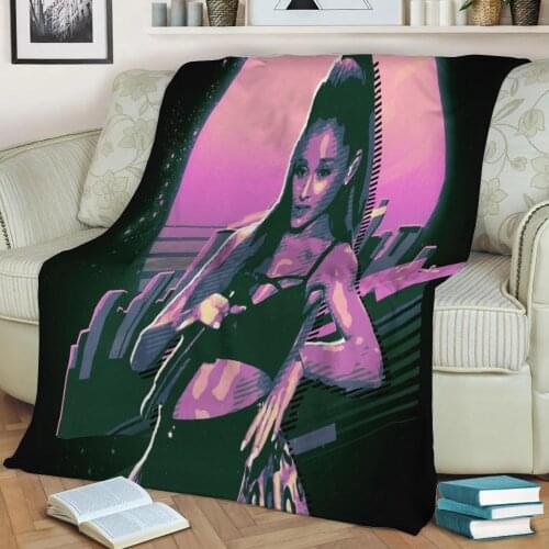 Ariana Grande 3D Print Plush Blanket Throw On Sofa Home Decor Soft Warmth Washable Nap Blanket Dropshipping