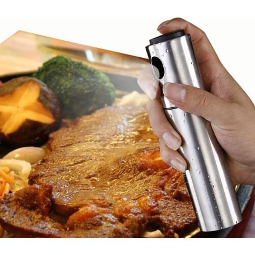 Portable Practical Stainless Steel Oil Injector Olive Spraying Oil Bottle Sprayer Pot Cookware Kitchen Tools