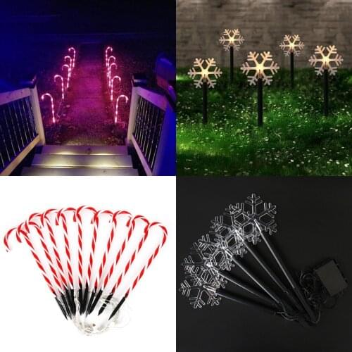 Christmas snowflake Candy Cane Pathway Lights Christmas home garden decor string light Outdoor new year Christmas Light