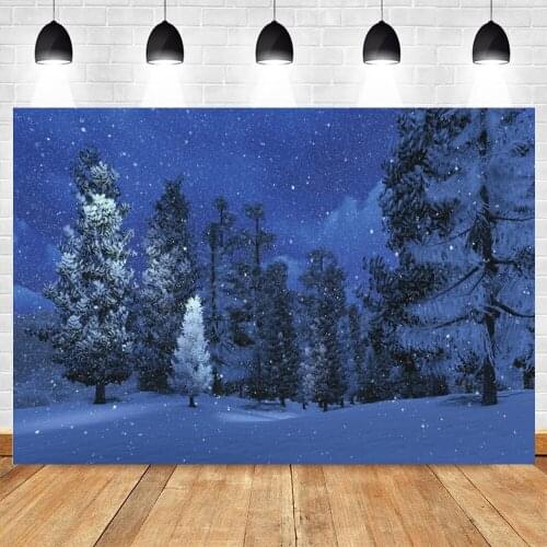 Christmas Backdrop Winter Dreamy Forest Snowflake Newborn Baby Photography Background Vinyl Photozone Photophones For Photos