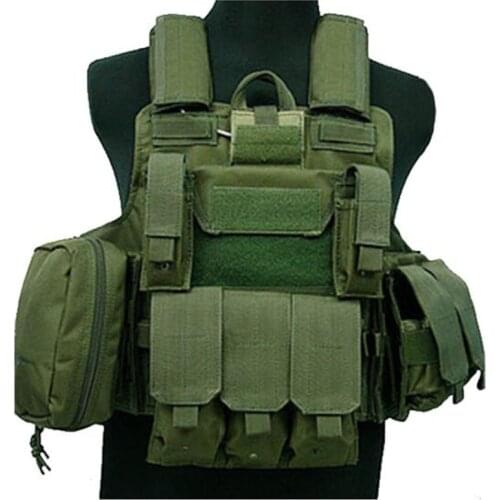 Tactical Vest Molle CIRAS Airsoft Combat Vest With Triple Magazine Pouch Molle Armor Plate Carrier Strike Army Green Camo Vests