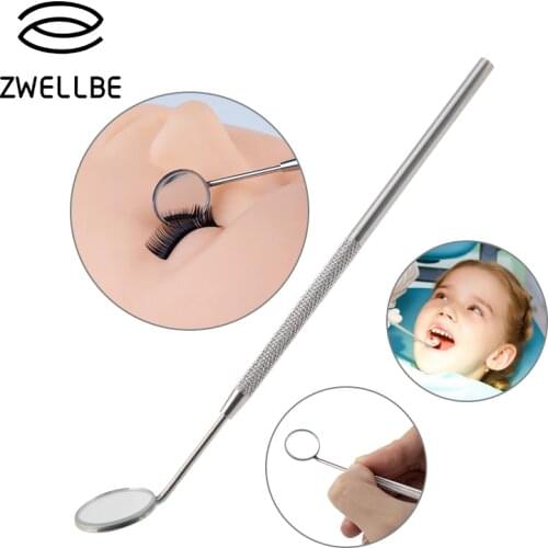 Magnifying Checking Eyelash Extension Grafting Mirror Stainless Steel Handle Plastic Mouth Oral Teeth Care Eyelashes Makeup Tool