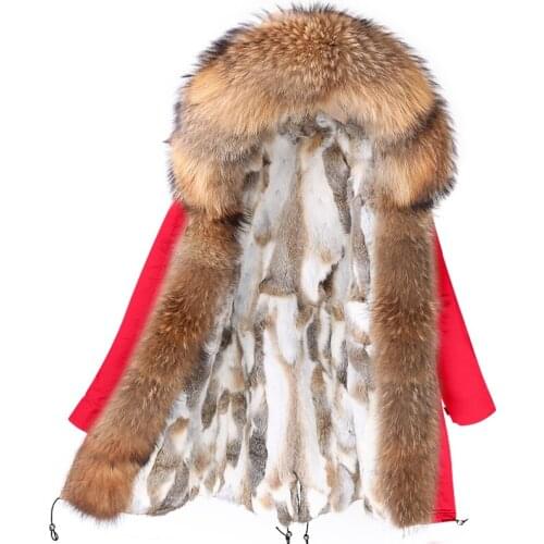 7XL Waterproof Parka Women Long Real Fur Coat Winter Jacket Natural Fox Fur Collar Hood Real Rabbit Fur Liner Streetwear 2021