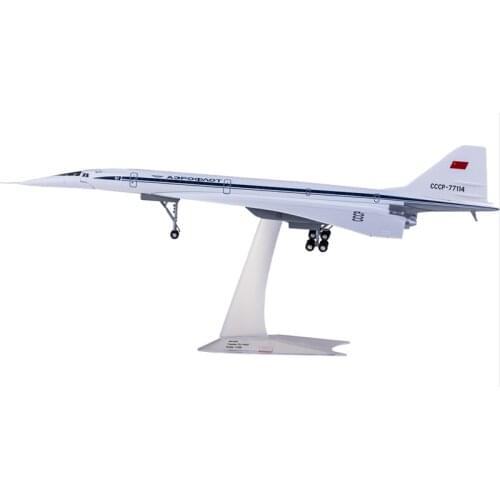 1/200 Scale Aeroflot Russia Tupolev TU-144 CCCP-77114 Diecast Plane Model Toy Alloy Aircraft Airplanes F Collectible Display