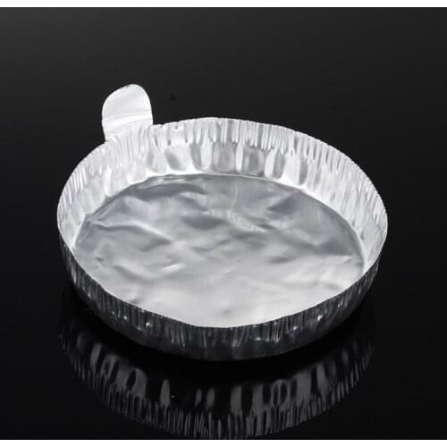 100pcs/lot ALUMINUM LAB WEIGH BOAT CUP WEIGHING CONTAINER SMALL DISH WITH HANDLE Middle Diameter 60mm