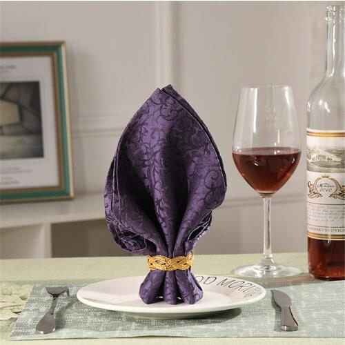 100PCS/Metal wire woven towel ring tabletop decorations are used in various festive parties and western food occasions