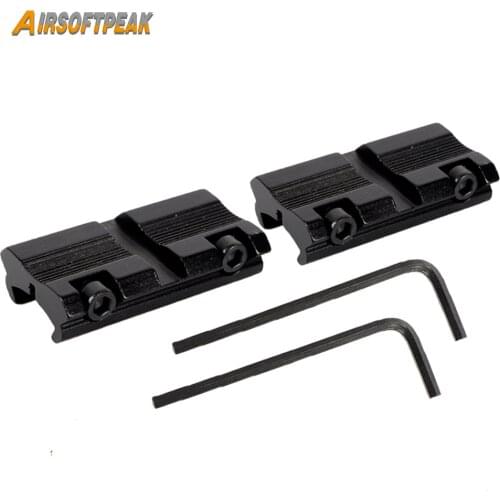 2pcs/Set Hunting Rifle Gun Scope Mounts Base Tactical 11mm Dovetail to 20mm Weaver Picatinny Rail Adapter Mount Gun Accessory