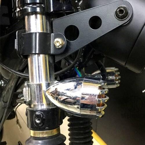 2021 New Metal Motorcycle Modified Turn Signal Light Indicator Mount Bracket Clamp