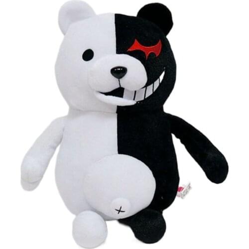 Animation Peripheral Danganronpa 2 Black and White Bear Pink Bear Pillow Plush Doll Desperate School Creative Cartoon Toy